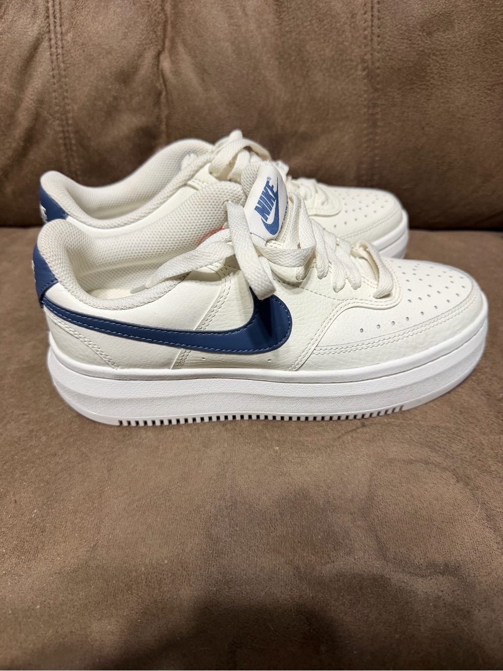 Nike Women’s Court Sneakers with Navy Swoosh